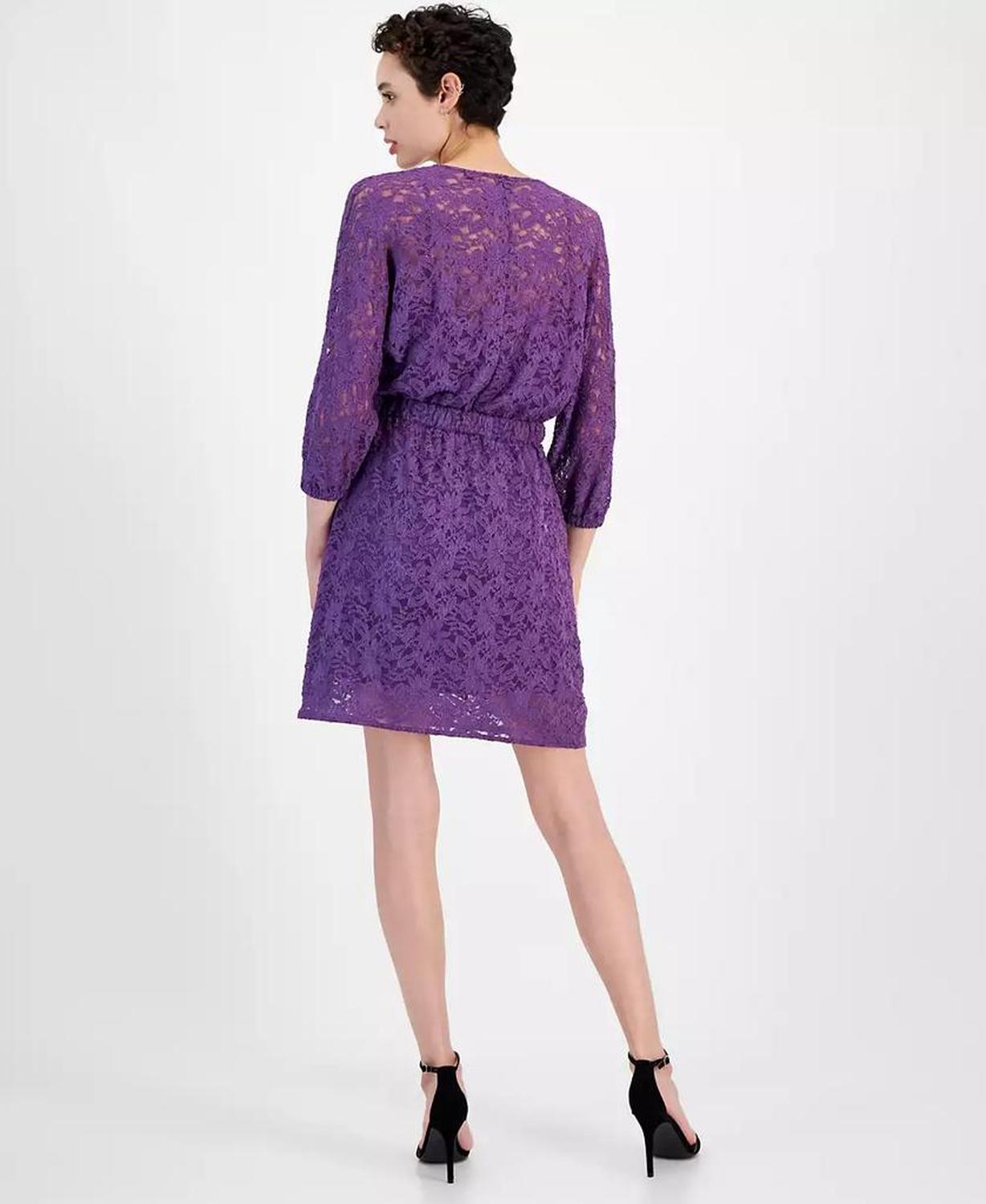 Women's Desdemona V-Neck 3/4-Sleeve Lace Dress