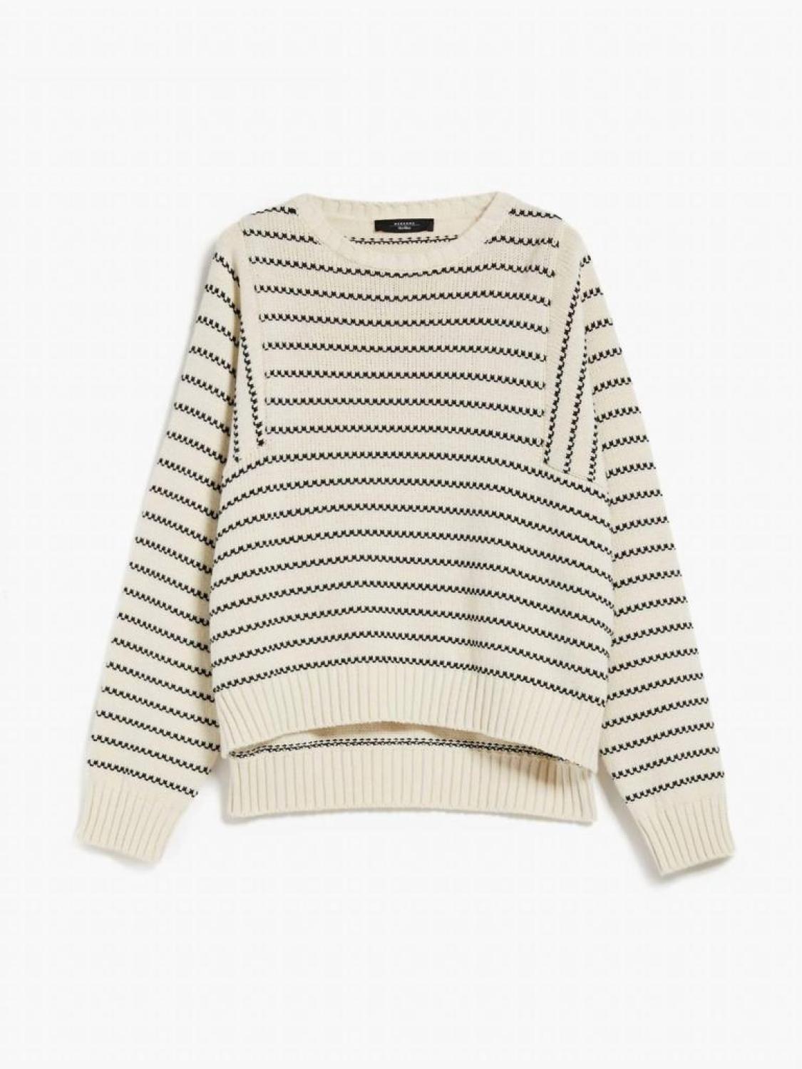 Weekend Natura Oversized Stripe Sweater In Black