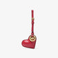 Puffy Heart Leather Bag Charm