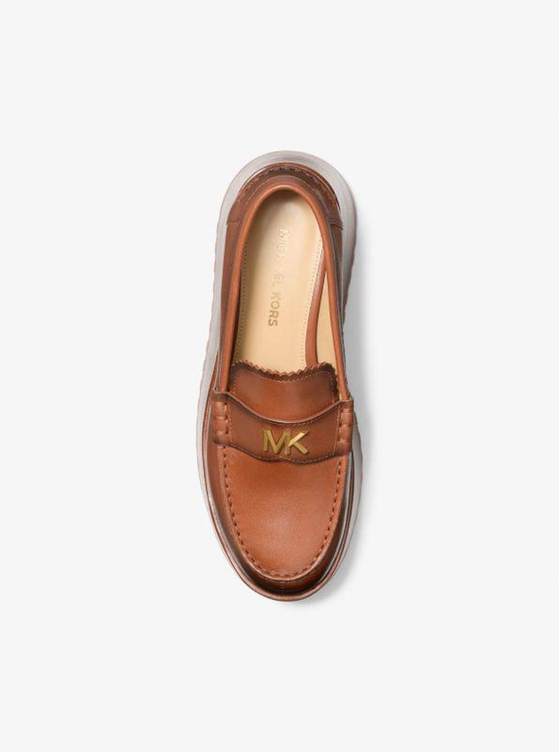Indy Burnished Leather Platform Loafer