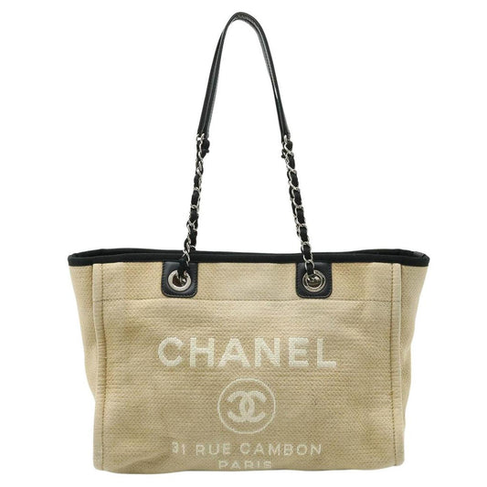 Chanel Deauville  Canvas Tote Bag (Pre-Owned)
