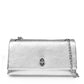 Silver Laminated Leather Wallet Bag