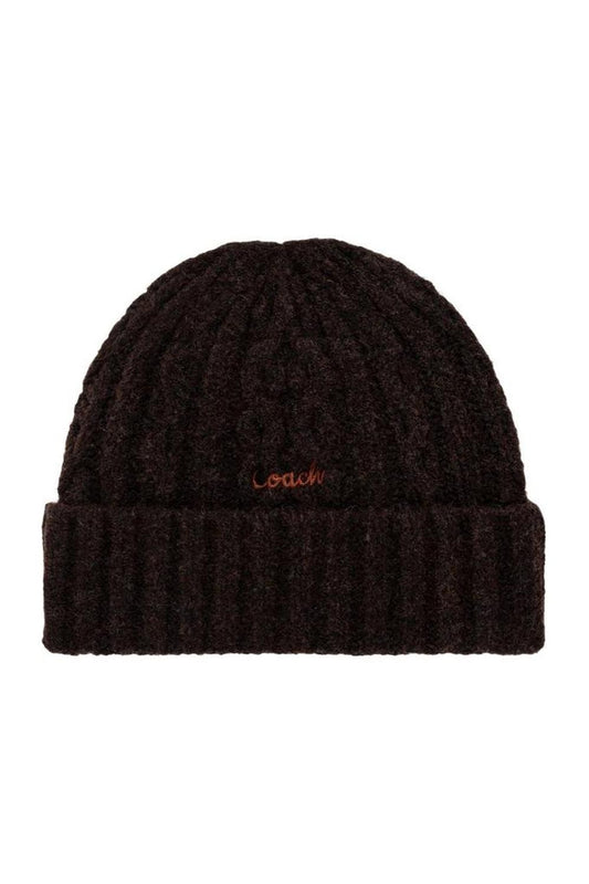Coach Logo Embroidered Knitted Beanie