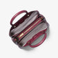 Flora Medium Signature Logo and Leather Satchel