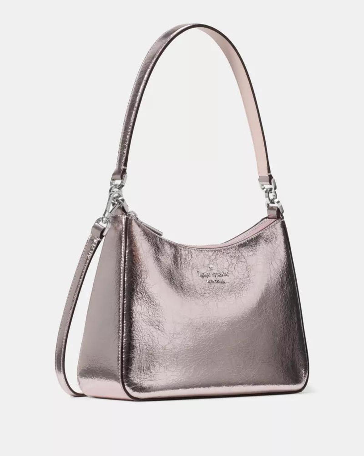 Margot Crinkle Metallic Convertible Shoulder Bag