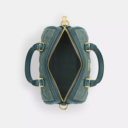 Mini Rowan Crossbody Bag In Blocked Signature Leather