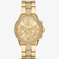 Oversized Brynn Pavé Gold-Tone Watch