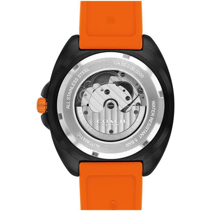 Men's Charter Automatic Orange Silicone Watch 44mm