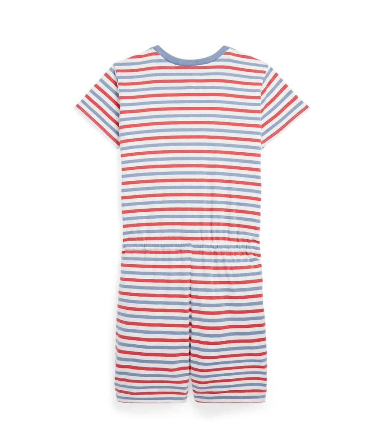 Striped Cotton Jersey Romper (Big Kids)