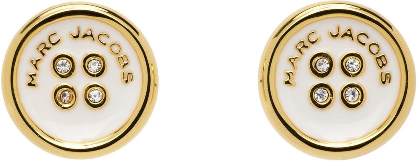 Gold 'The Button Stud' Earrings