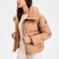 Women's Drawstring-Collar Puffer Coat