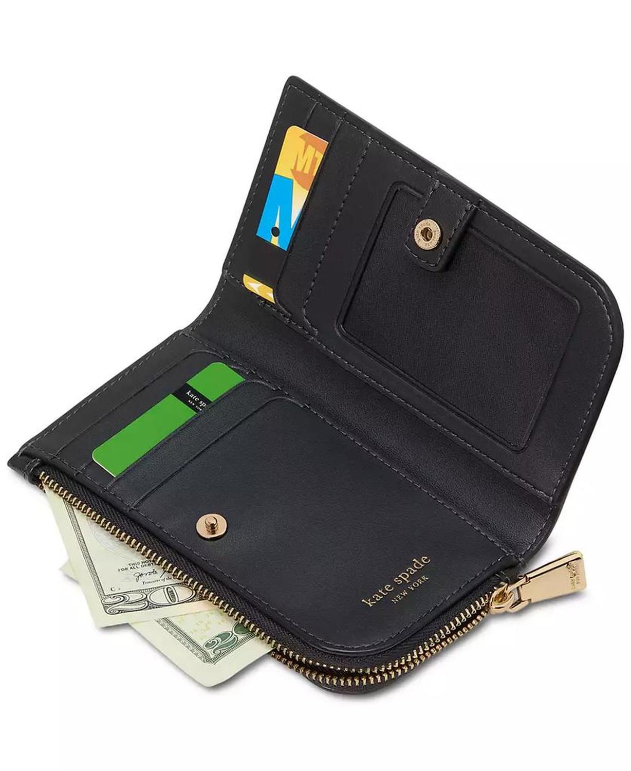 Devin Saffiano Leather Small Slim Bifold Wallet