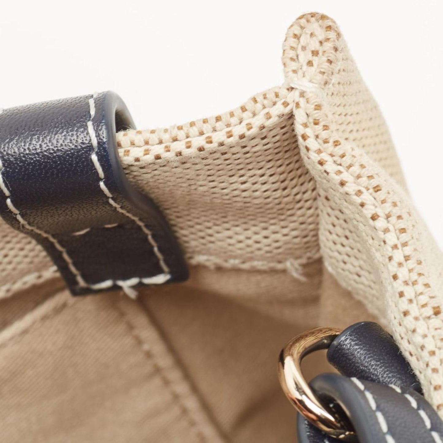 Chloe  Canvas And Leather Small Woody Tote