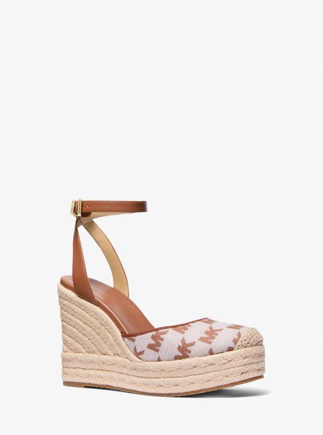 Larissa Logo Jacquard Espadrille Wedge