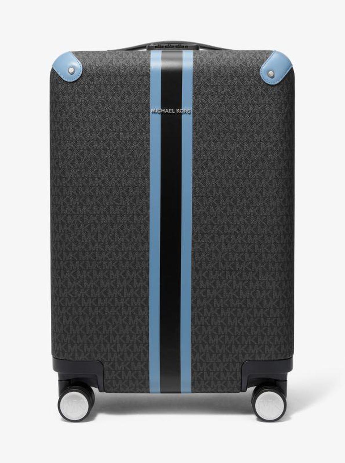Striped Signature Logo Suitcase