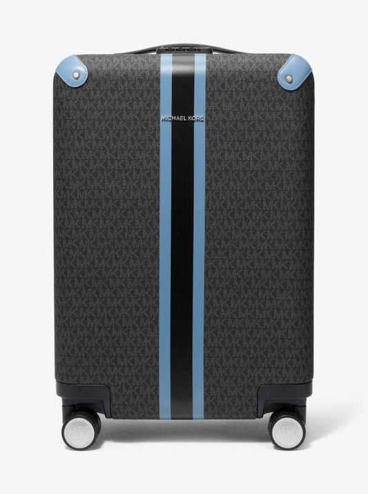 Striped Signature Logo Suitcase