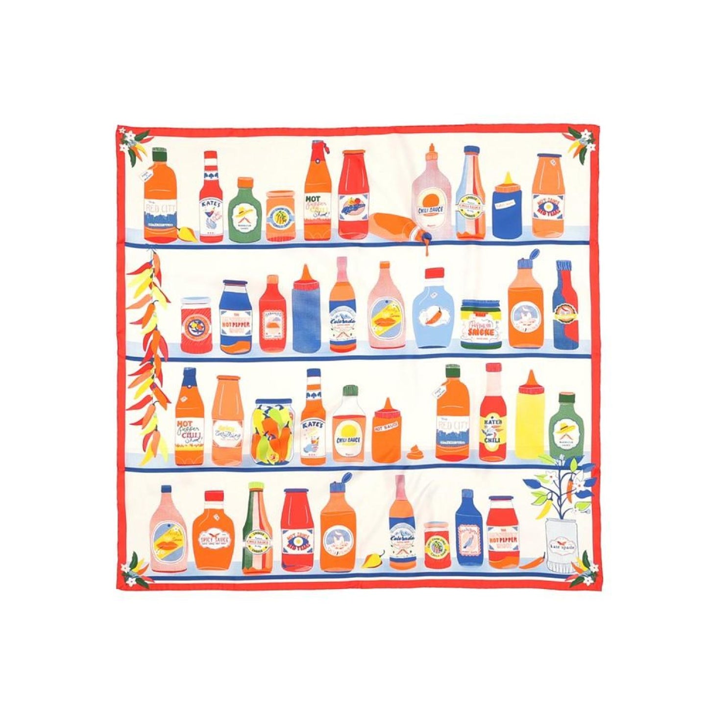 Women's Hot Sauce Silk Square Scarf