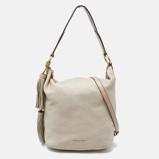 Michael Kors Beige Leather Hobo