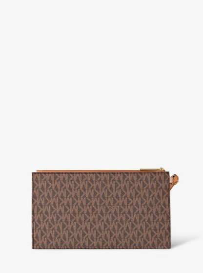 Jet Set Large Signature Logo Wristlet