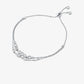 Precious Metal-Plated Sterling Silver Bezel Slider Bracelet