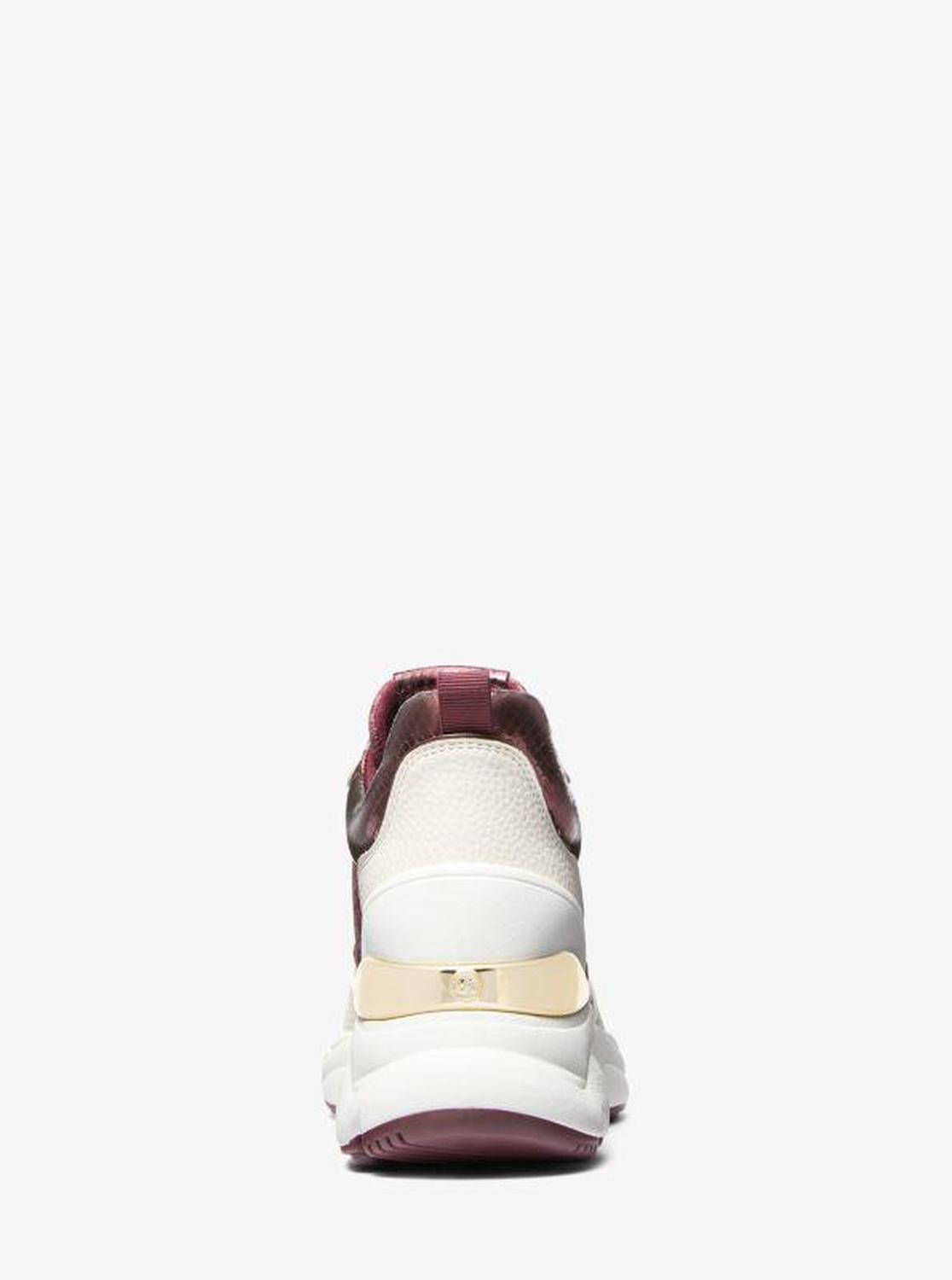 Katrina Signature Logo and Metallic Lizard Embossed Trainer