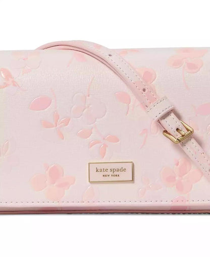 Serena Spring Pansies Leather Chain Wallet