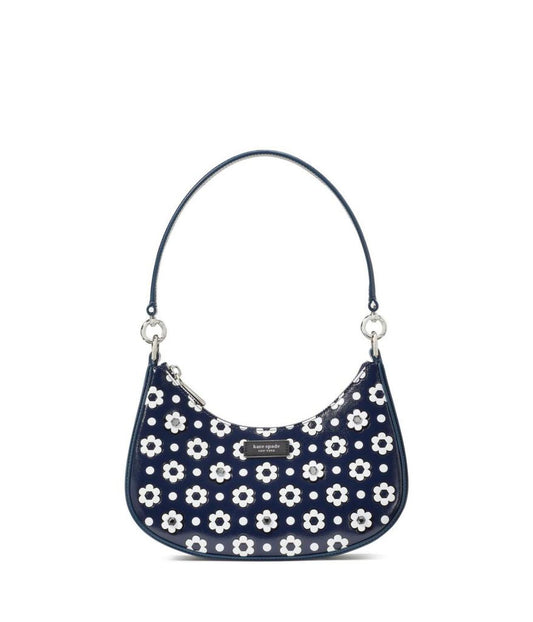 Sam Icon Daisy Dot Appliqued Saffiano Leather Small Convertible Crossbody