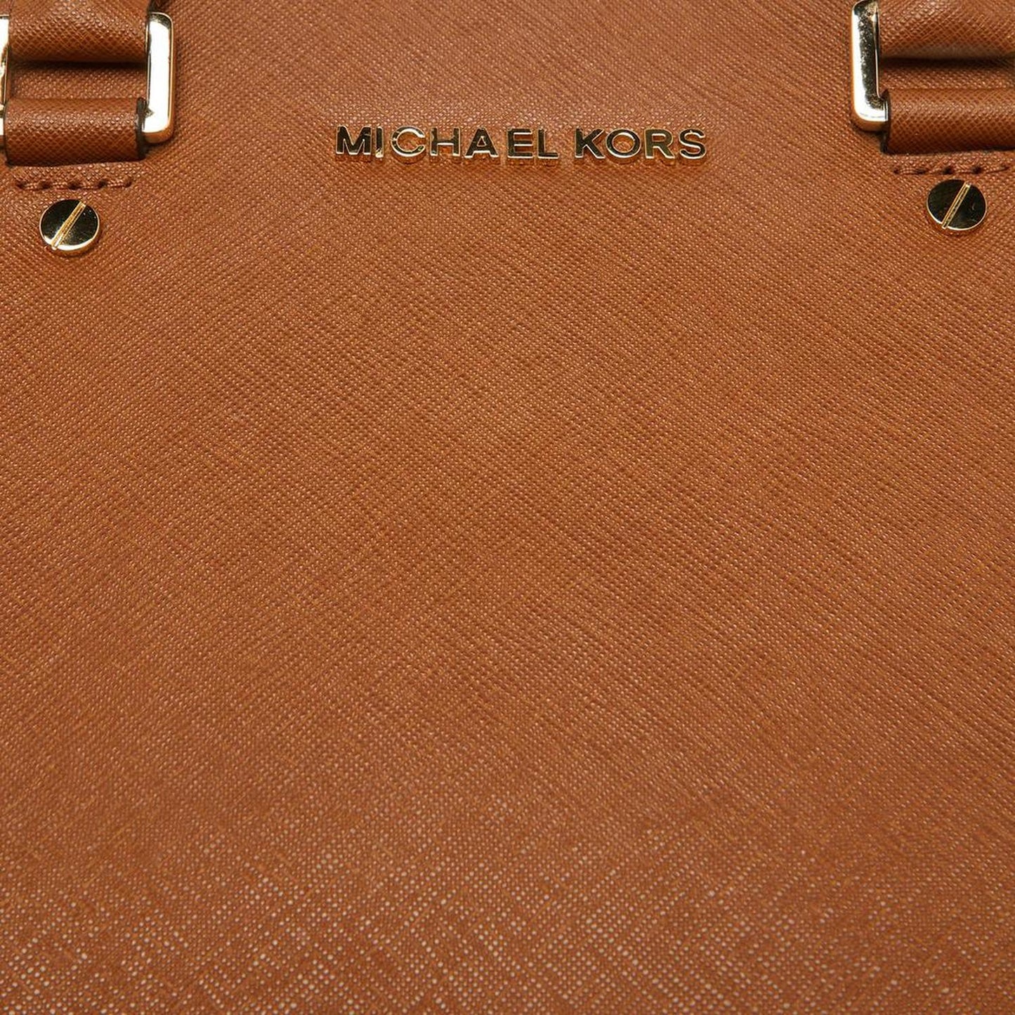 Michael Kors Brown Saffiano Leather Large Selma Satchel