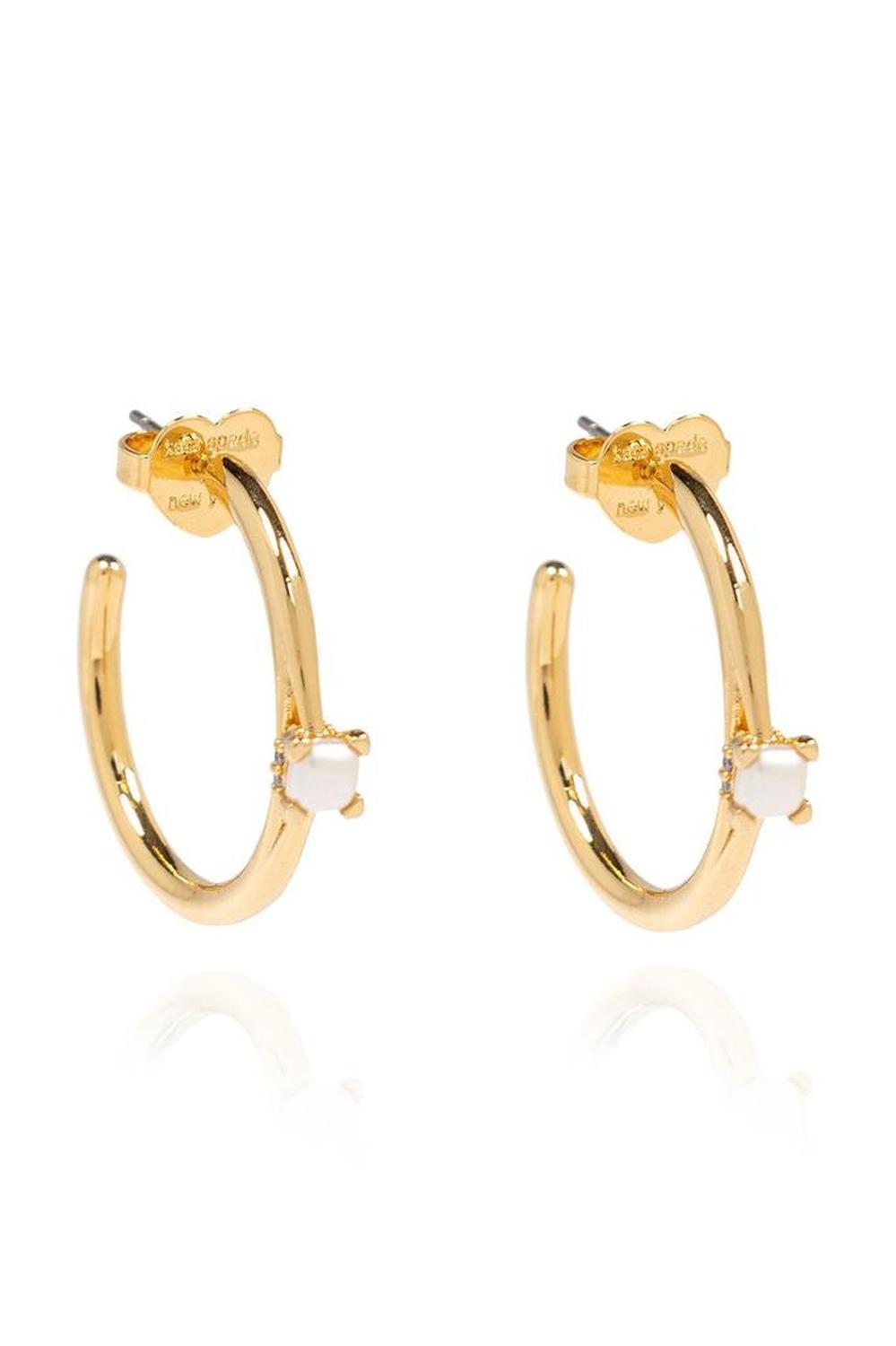 Kate Spade Little Luxuries Pearl Hoop Earrings