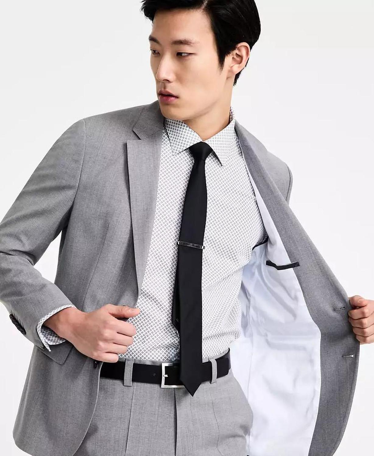 Men's Modern-Fit Wool Blend Suit Jacket