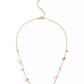Faux Stone Signature Logo Enamel Cube Strand Necklace