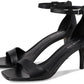 Jaida 40S5JDMS1L Sandals Women's Black Leather Ankle Strap VER412