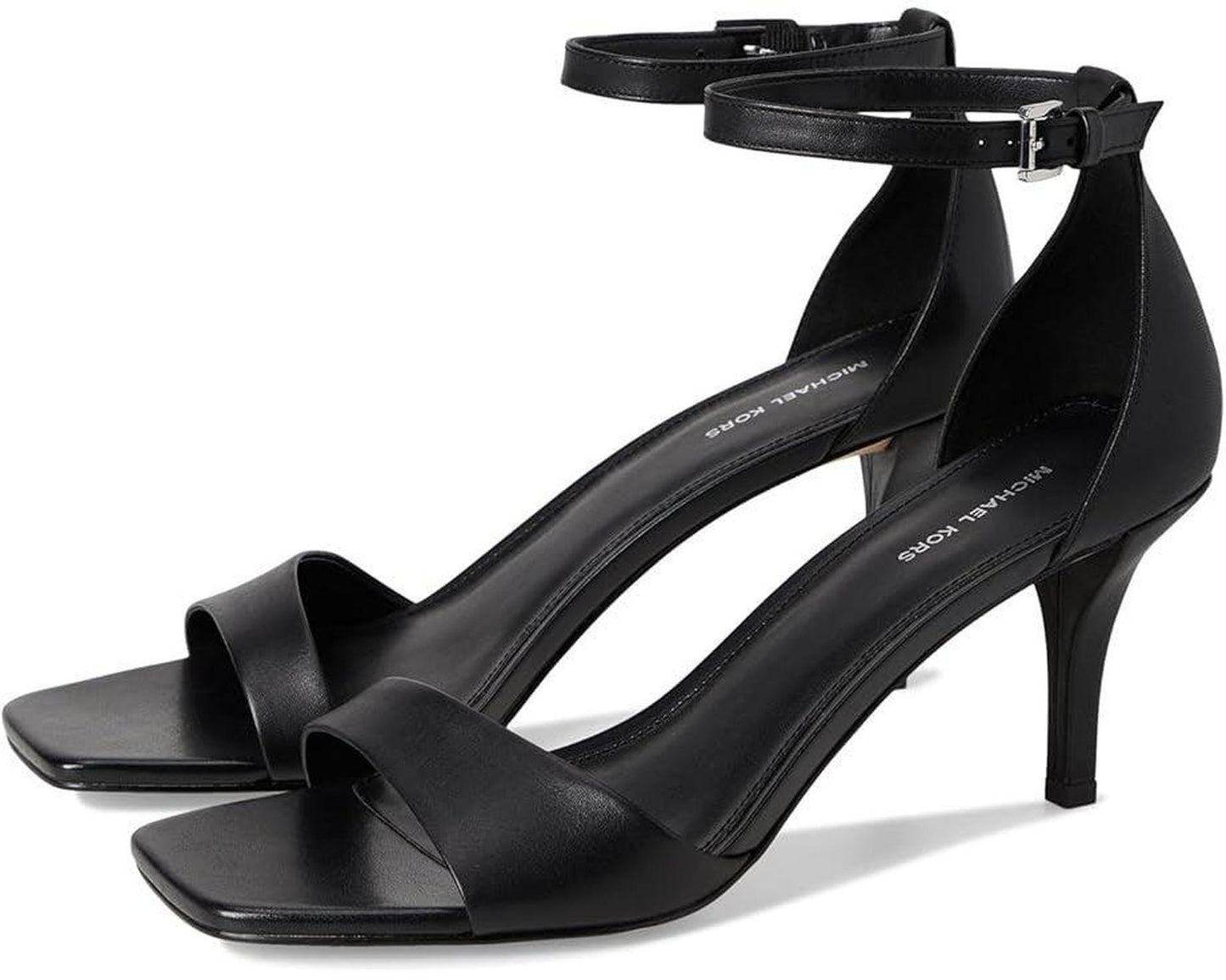 Jaida 40S5JDMS1L Sandals Women's Black Leather Ankle Strap VER412