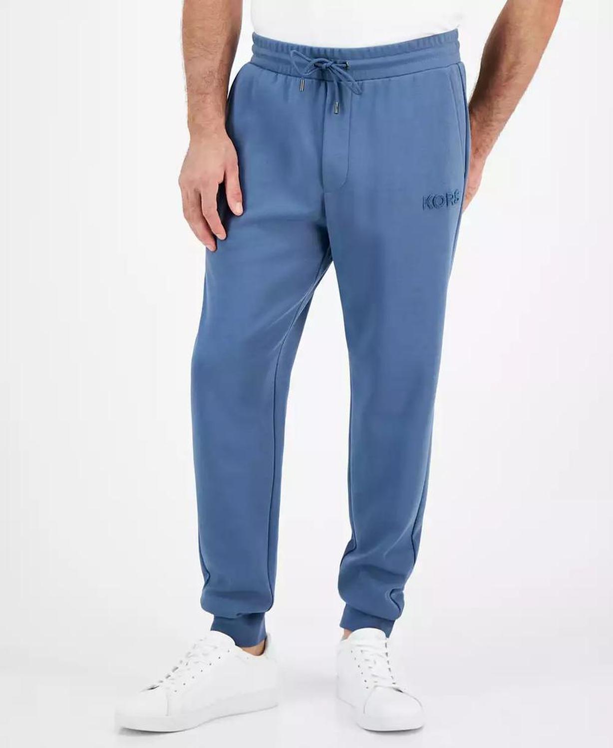 Men's Textured-Logo Jogger Pants