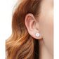 Gold-Tone Color Cubic Zirconia Stud Earrings