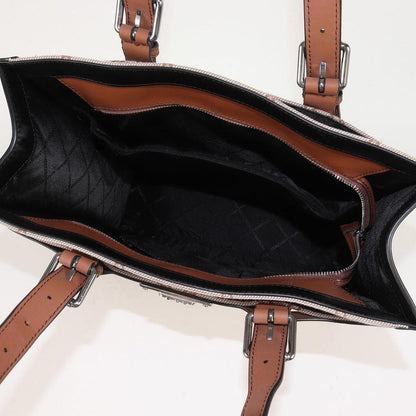 Canvas Leather Tote Bag (Pre-Owned)