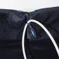 Marchesa Notte Womens Back Zip Side Slit Satin Embellished Gown Navy
