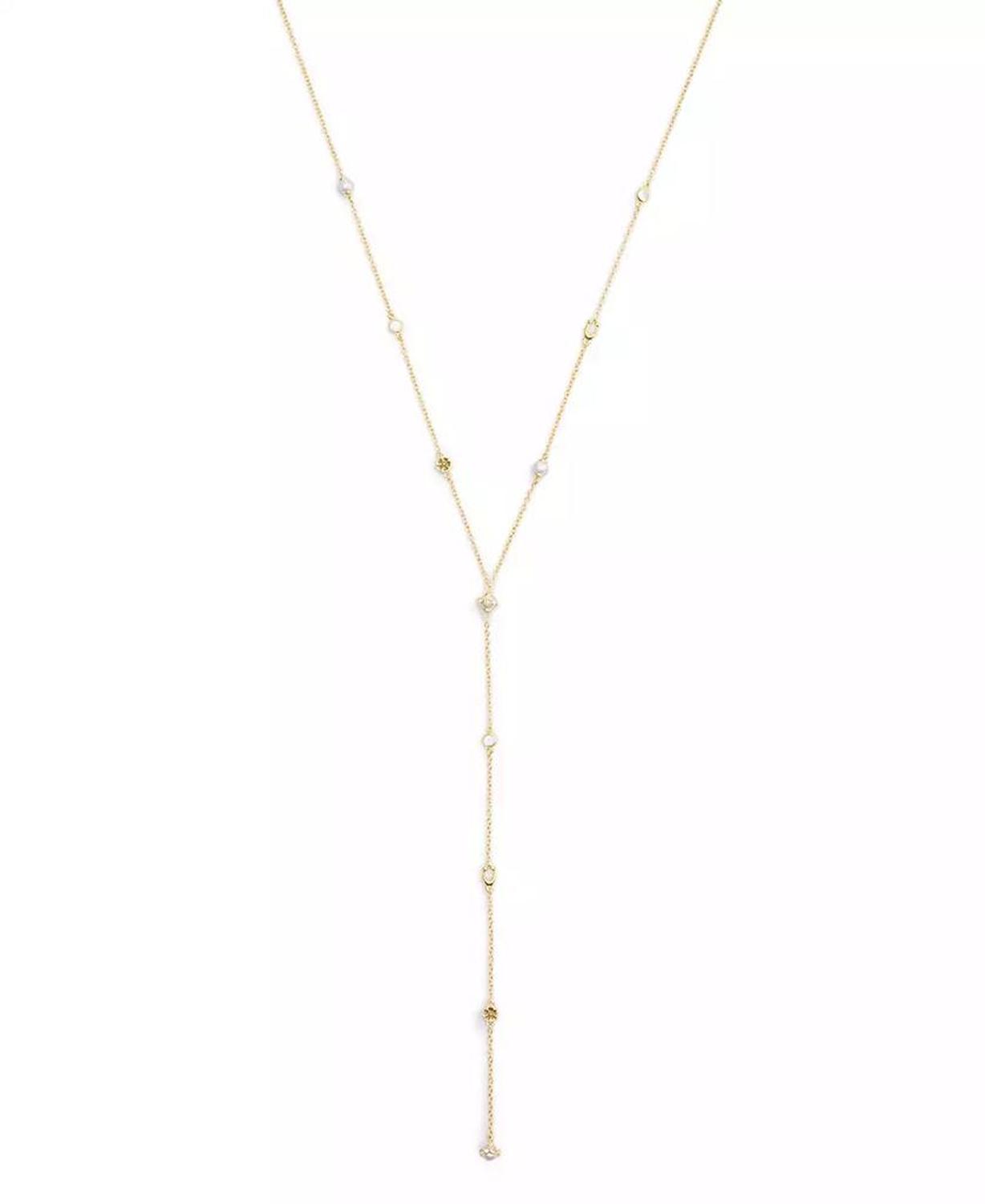 Faux Stone Signature Heritage Cultivated Pearl Charm Strand Y Necklace