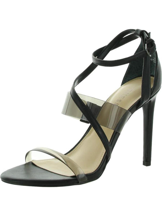 Felecia Womens Shiny Ankle Strap Strappy Sandals