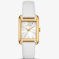 Petite Monroe Gold-Tone and Leather Watch