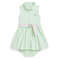 Striped Knit Oxford Shirtdress & Bloomer (Infant)