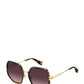 Women's Geometric Butterfly Sunglasses In Havana Gold/brown