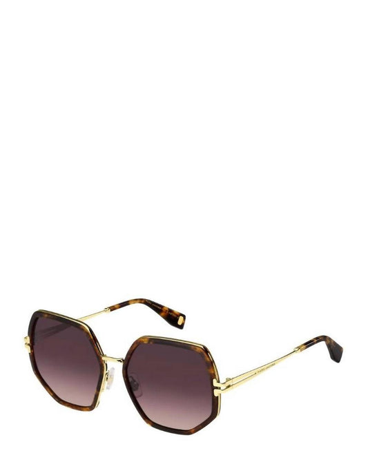 Women's Geometric Butterfly Sunglasses In Havana Gold/brown