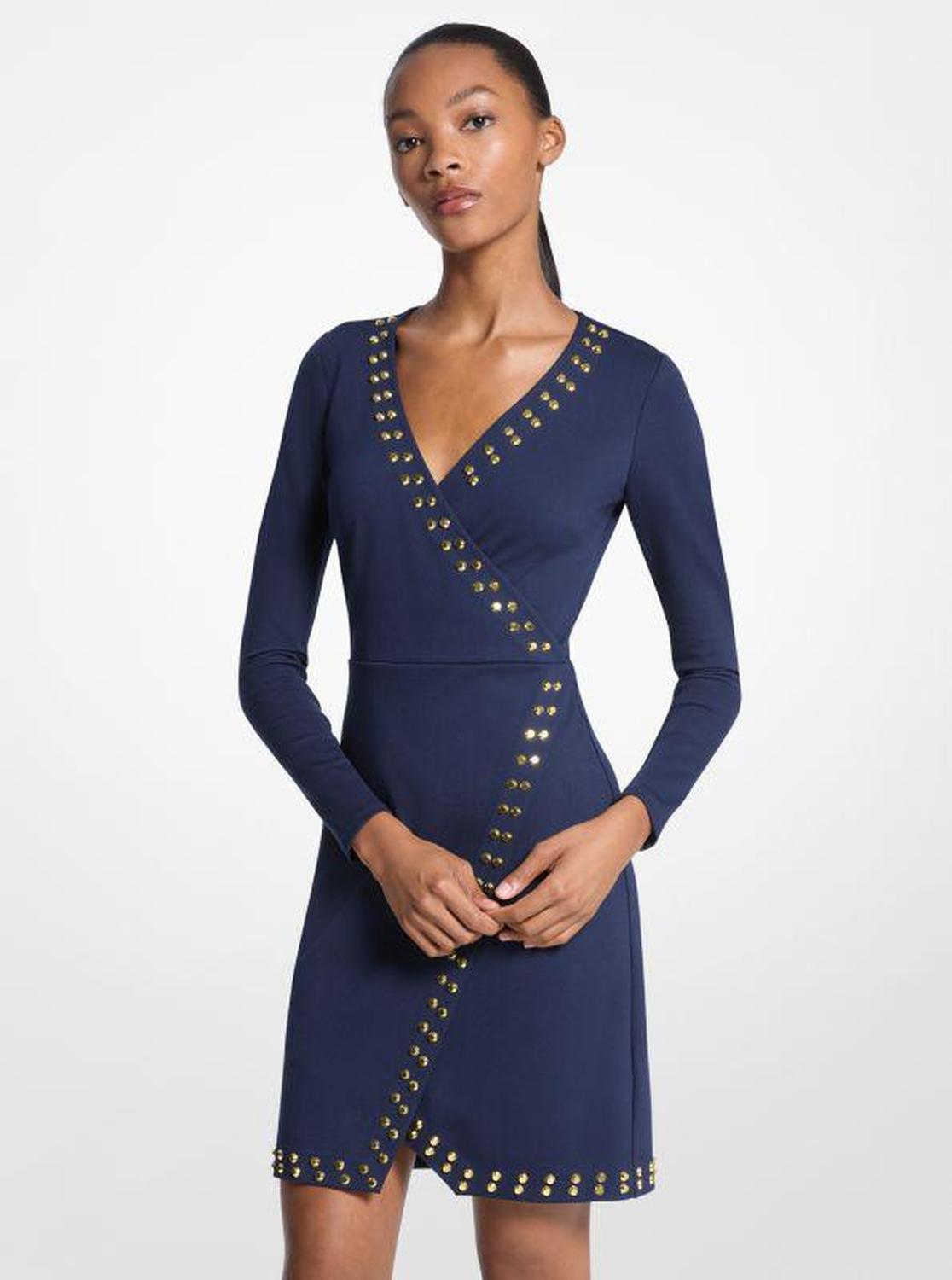 Studded Wrap Dress