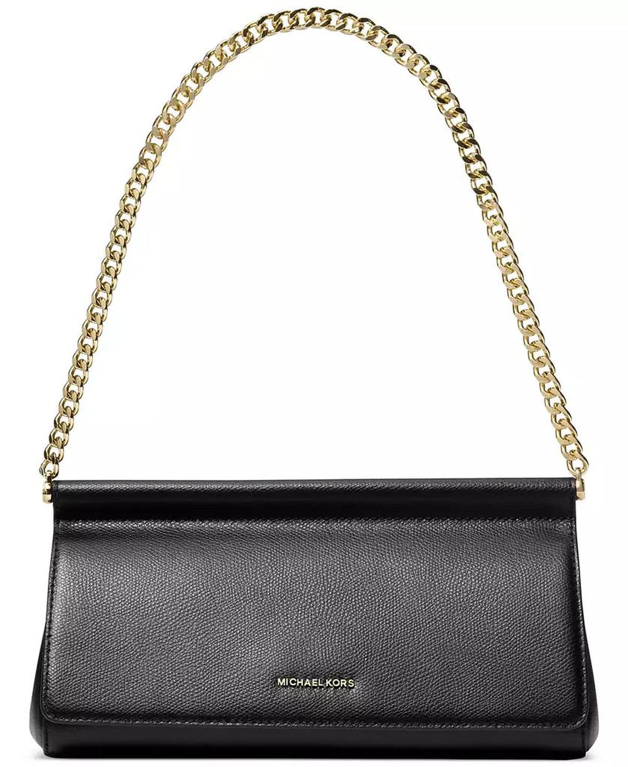 Carmine Small Leather East West Clutch