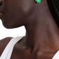 Gold-Tone Petal Puff Floral Stud Earrings