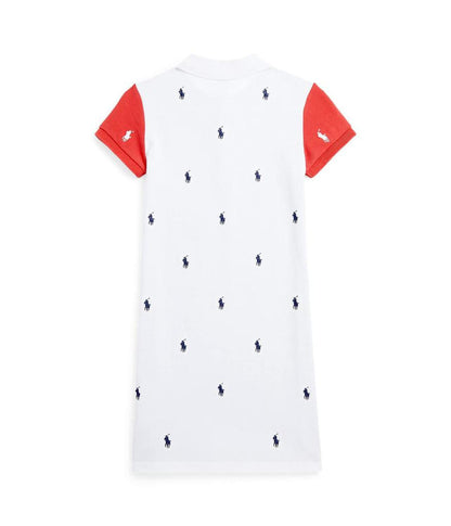 Polo Pony Cotton Mesh Polo Dress (Big Kids)