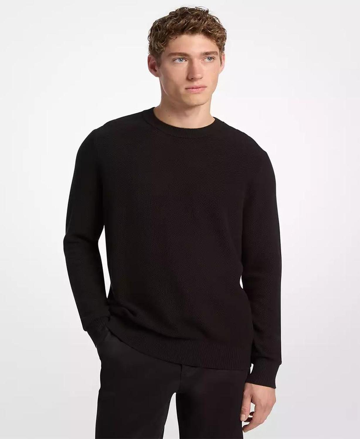 Men's Mouline Textured Crewneck Sweater