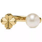 Imitation Pearl and Cubic Zirconia Flower Ring