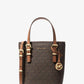 Quinn Extra-Small Signature Logo and Leather Convertible Tote Bag